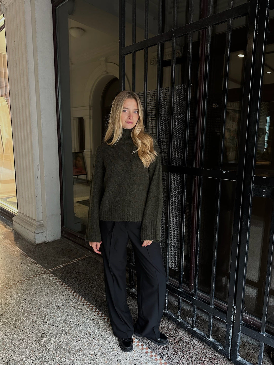 Selected Femme - Strik - Deep Depths - Gabriella High Neck - Stilkompagniet.dk