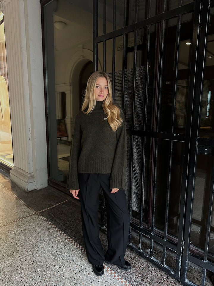 Selected Femme - Strik - Deep Depths - Gabriella High Neck - Stilkompagniet.dk