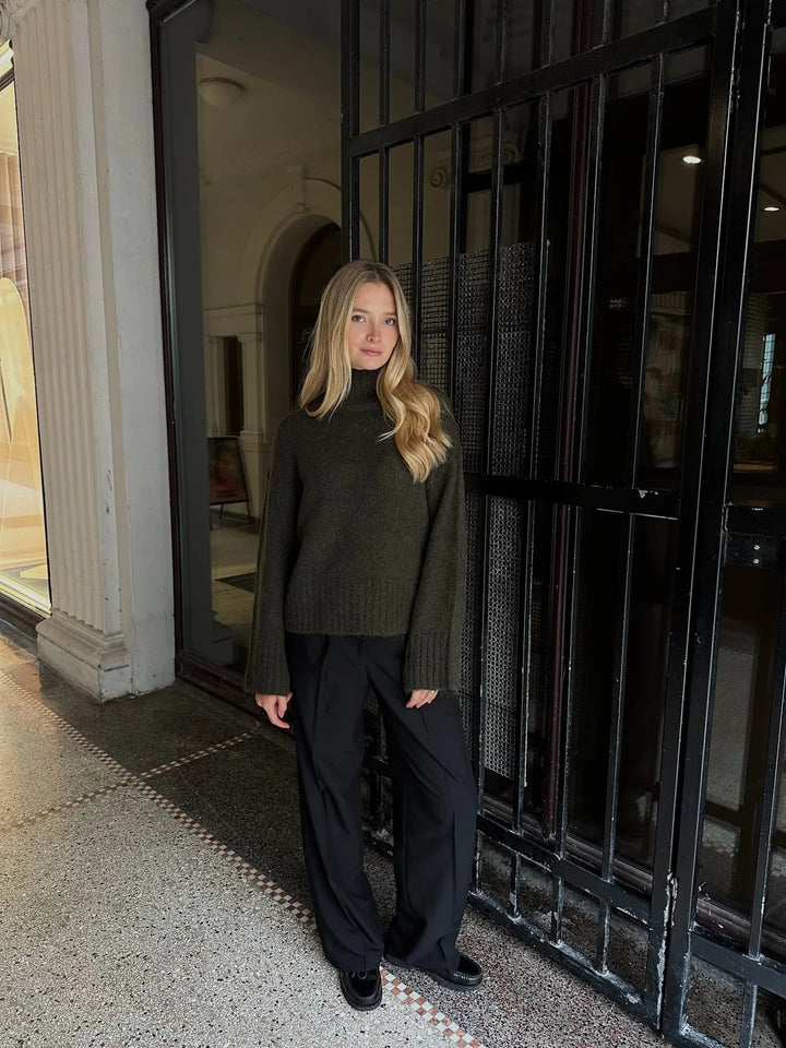 Selected Femme - Strik - Deep Depths - Gabriella High Neck - Stilkompagniet.dk