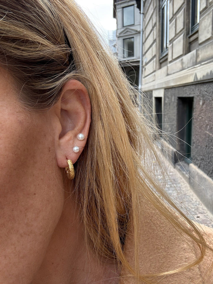 Andcopenhagen - Øreringe hoops - 18 karat guldbelagt messing- Nina chunky - Stilkompagniet.dk