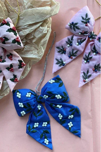 Nynne Rosenvinge - Julepynt - Puffy Christmas Bow Winther Berries