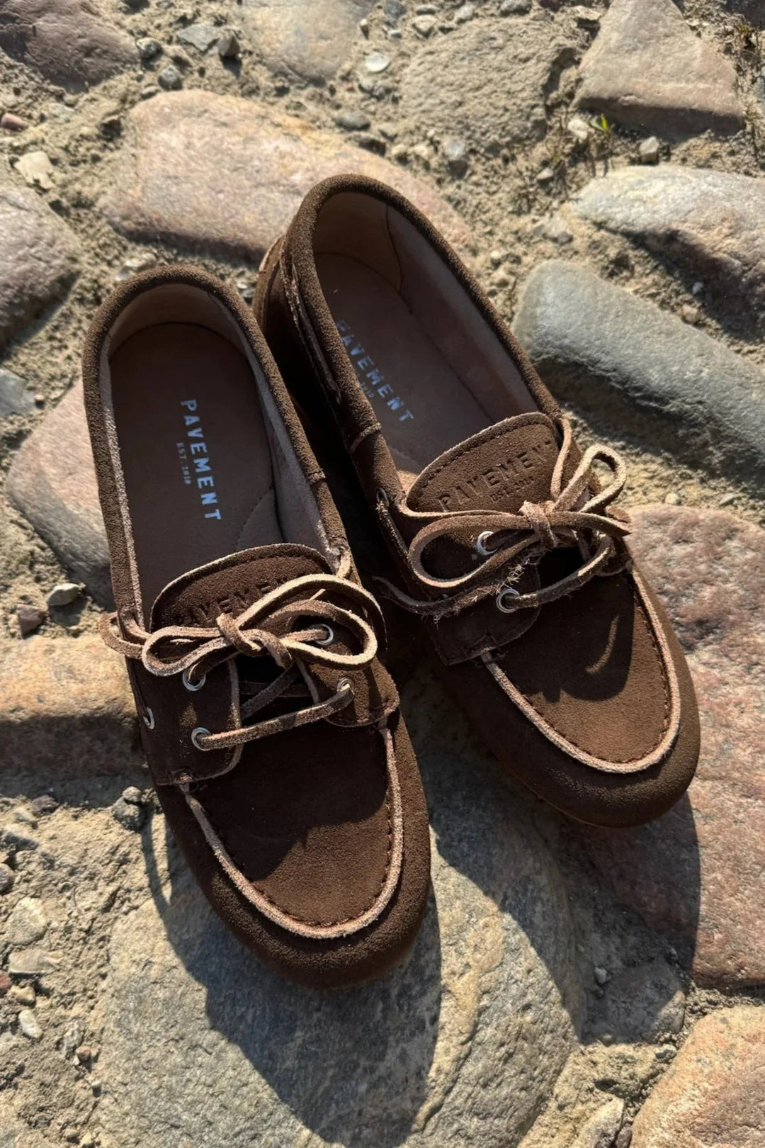 Pavement - Ballerina Loafers - Brown Suede - Marin - Stilkompagniet.dk