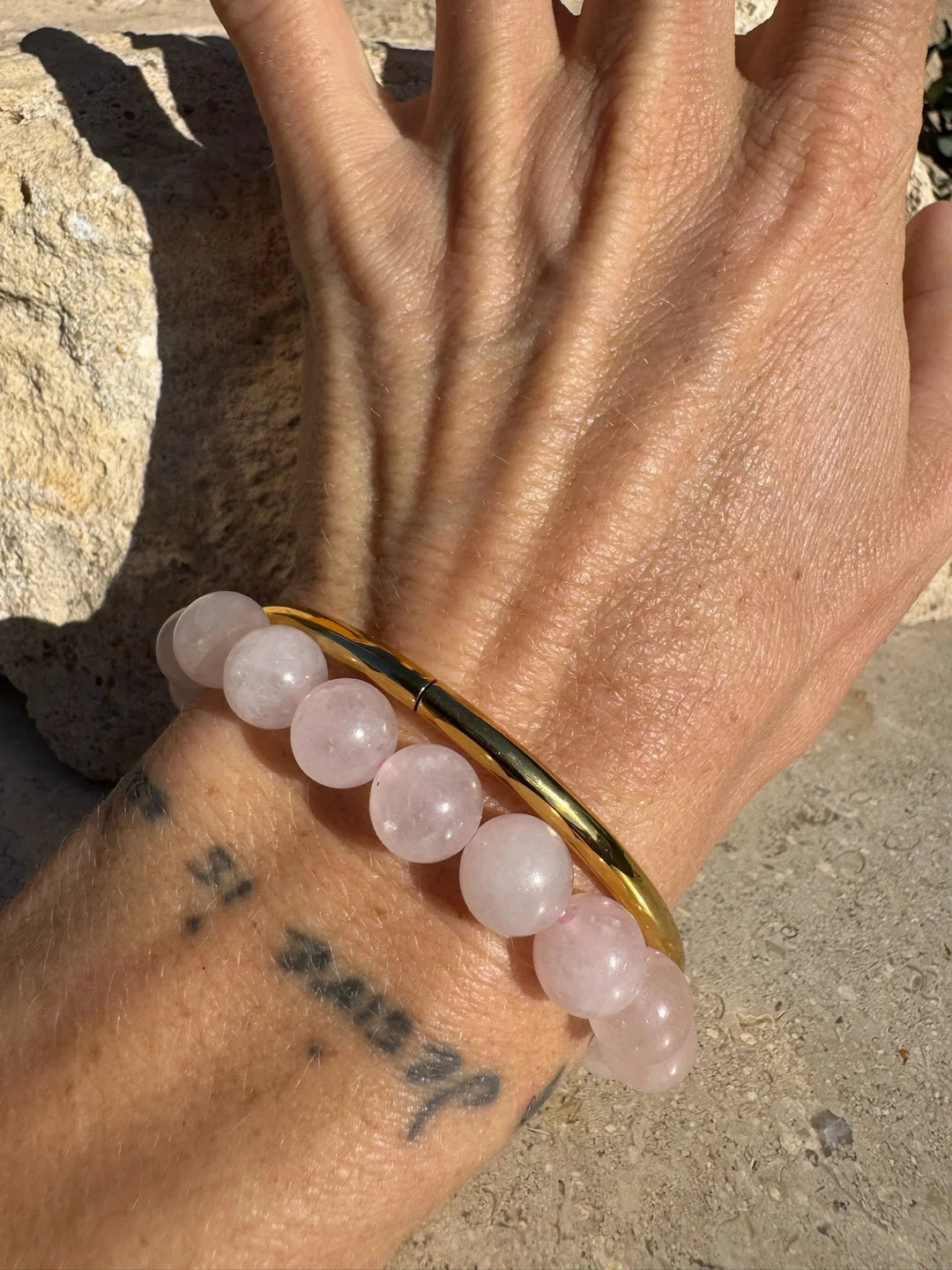 Andcopenhagen Jewelry-  Armbånd - Rosa kvarts perler - Mindi