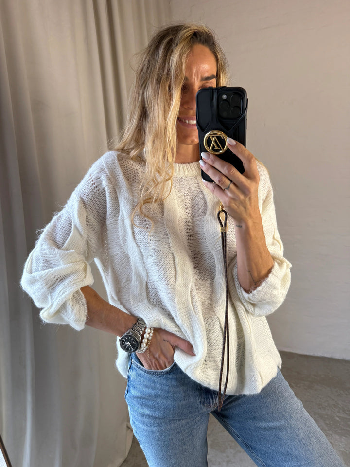 Sassy Copenhagen - Strik - Off White - Anabell - Stilkompagniet.dk