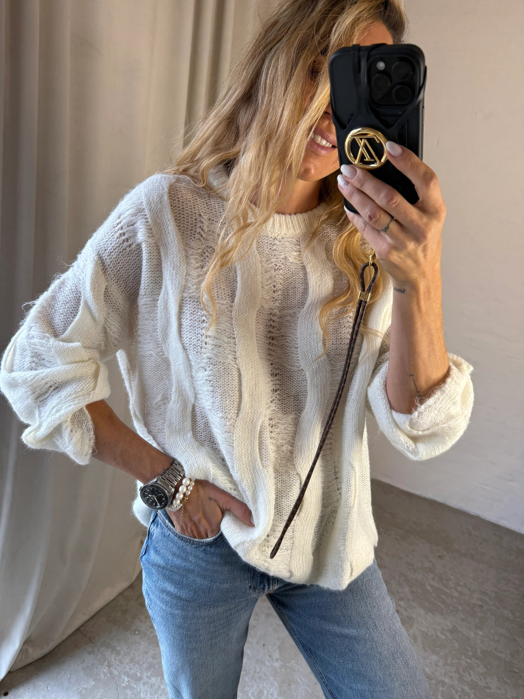 Sassy Copenhagen - Strik - Off White - Anabell - Stilkompagniet.dk