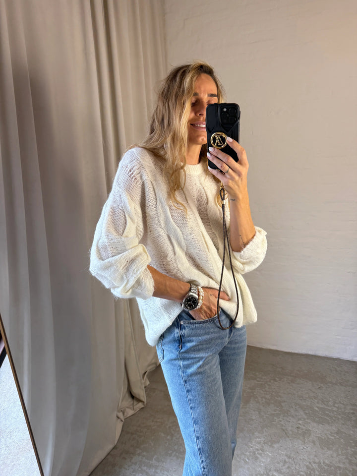 Sassy Copenhagen - Strik - Off White - Anabell - Stilkompagniet.dk