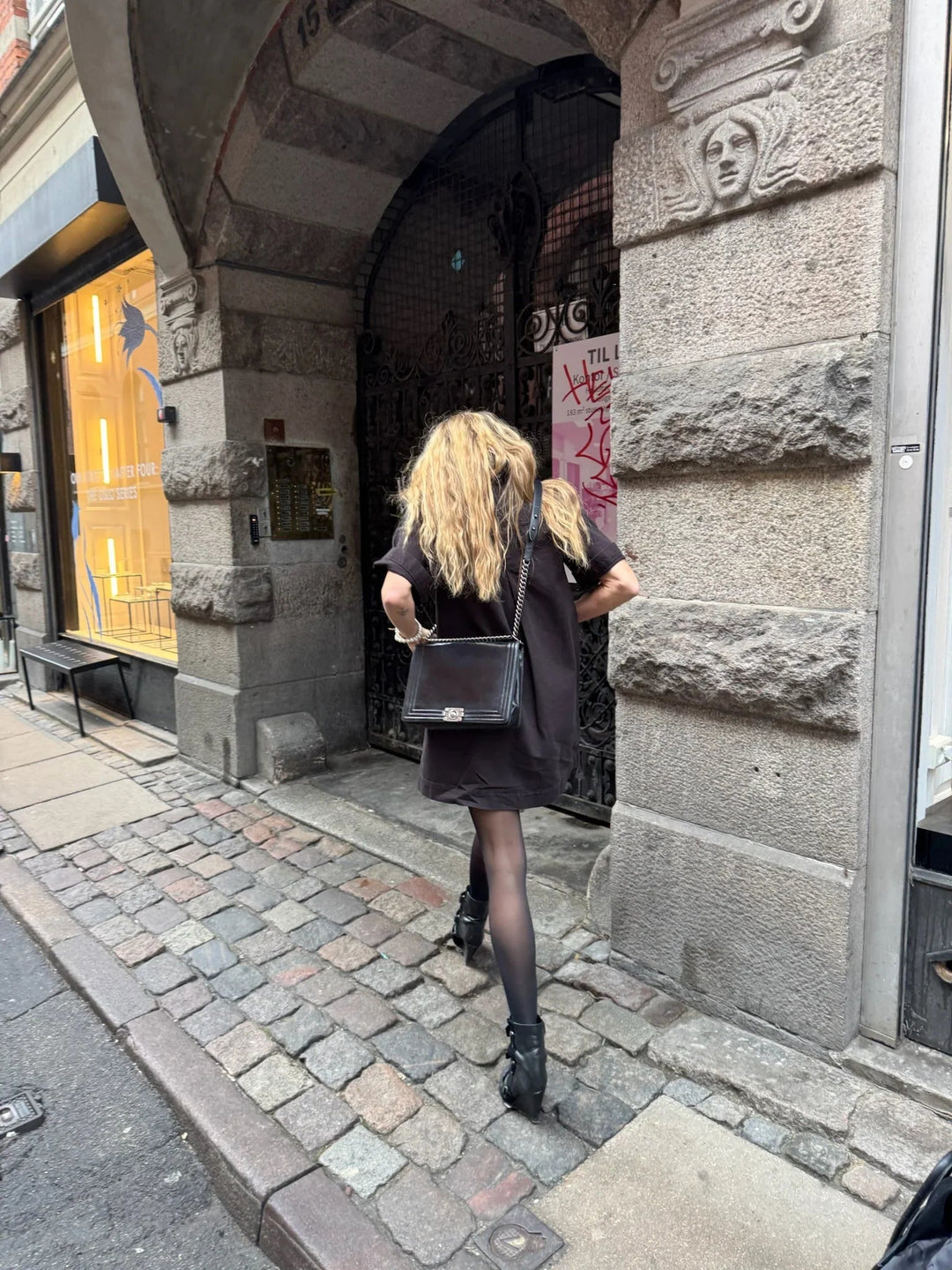 Global Funk - Denim kjole - Espresso Delicio - Mira-G - Stilkompagniet.dk