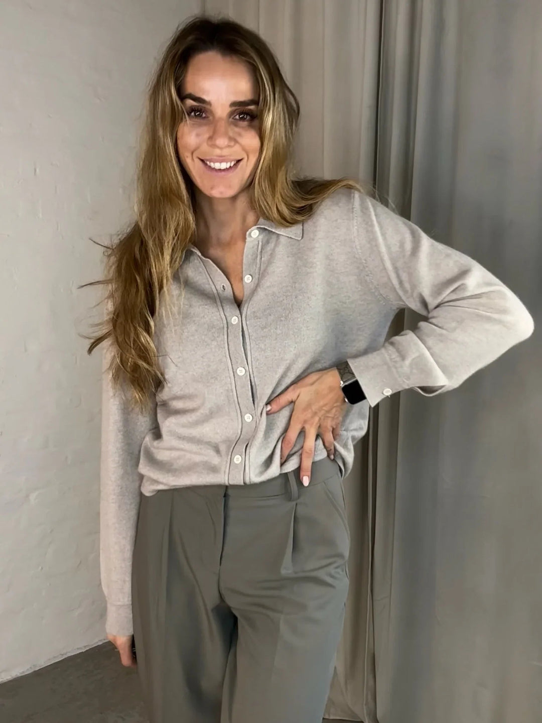 Sassy Copenhagen - 100% Cashmere polo - Creme - Samara sss - Stilkompagniet.dk