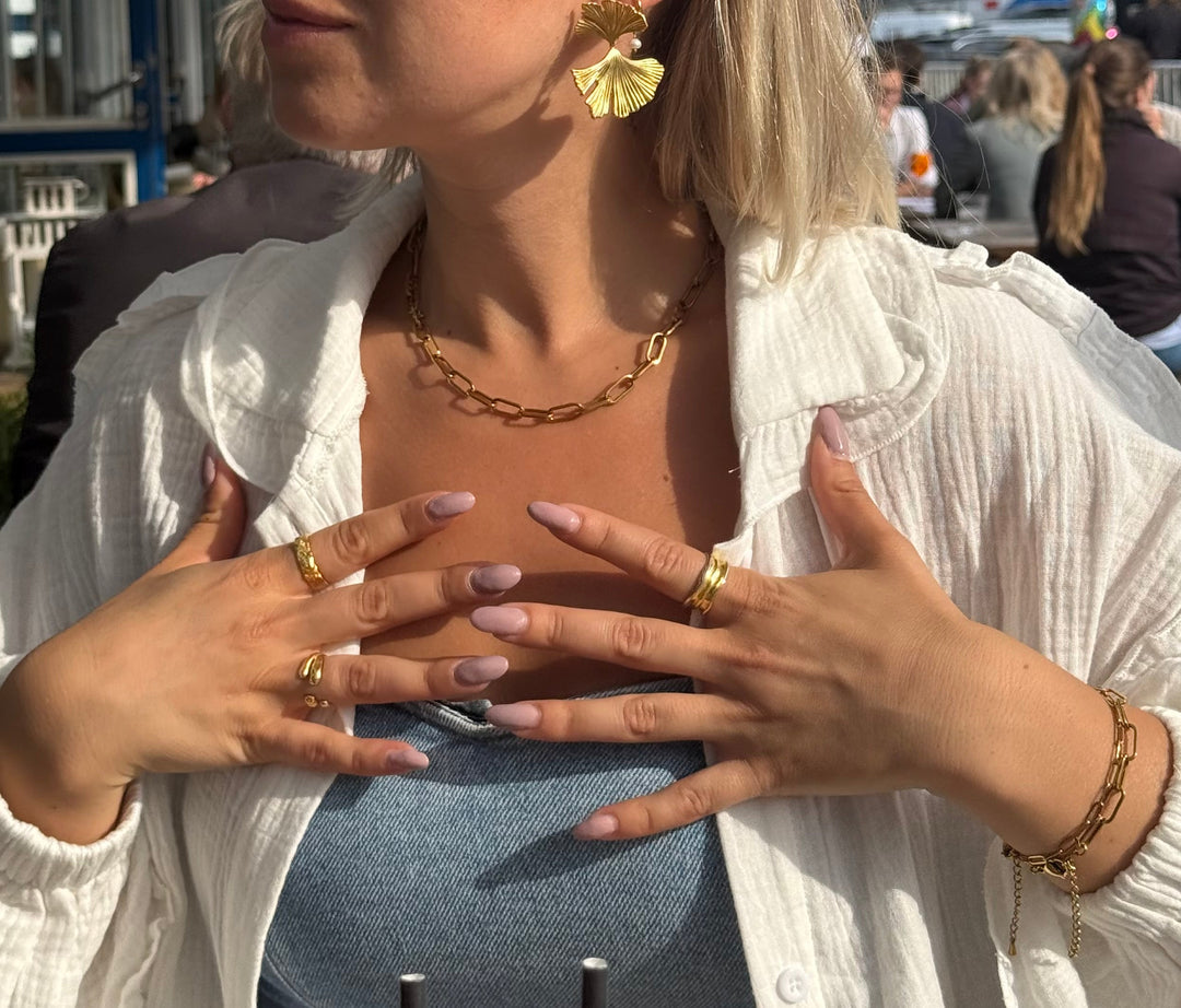 Andcopenhagen - Øreringe - 18 karat guldbelagt messing - Julia - Stilkompagniet.dk