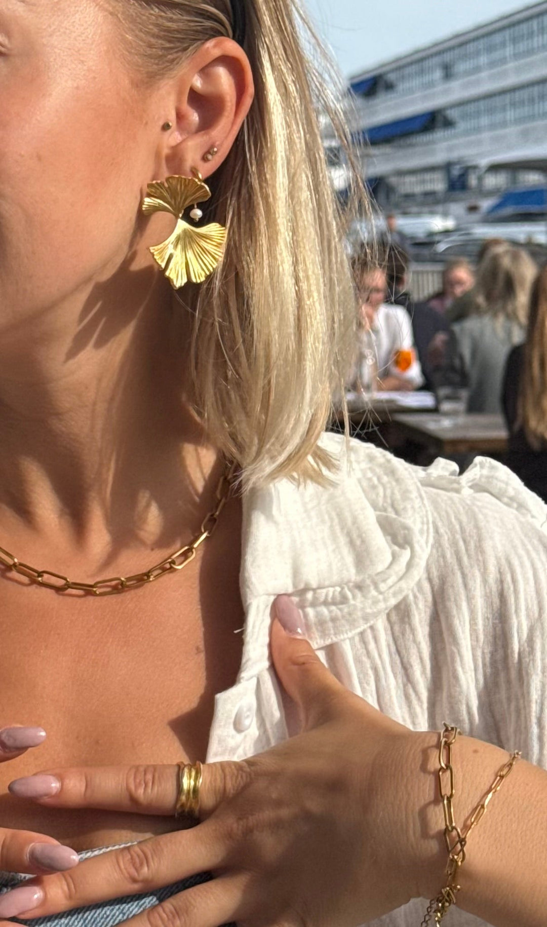 Andcopenhagen - Øreringe - 18 karat guldbelagt messing - Julia - Stilkompagniet.dk