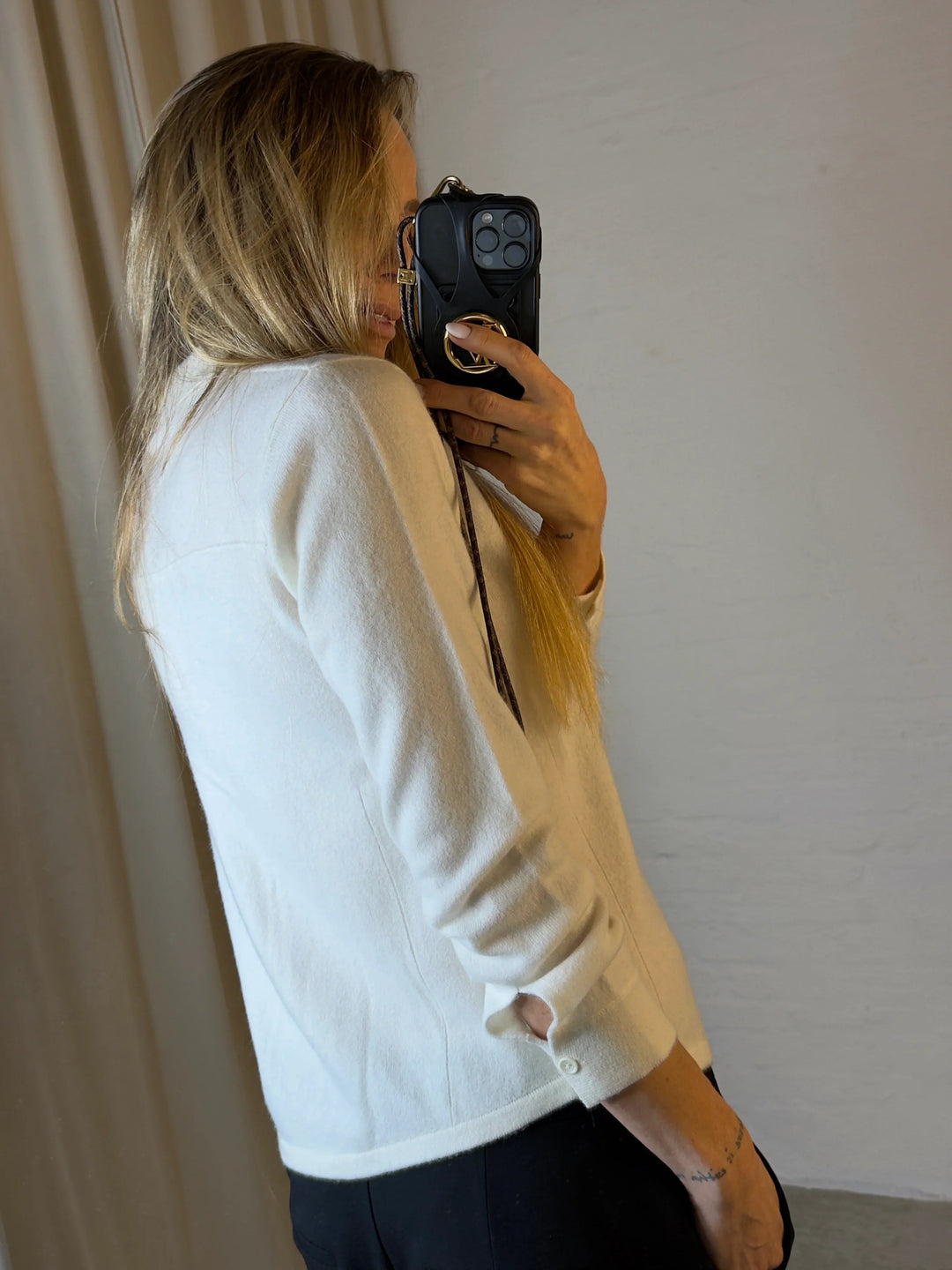 Sassy Copenhagen - 100% Cashmere polo - Råhvid - Samara sss