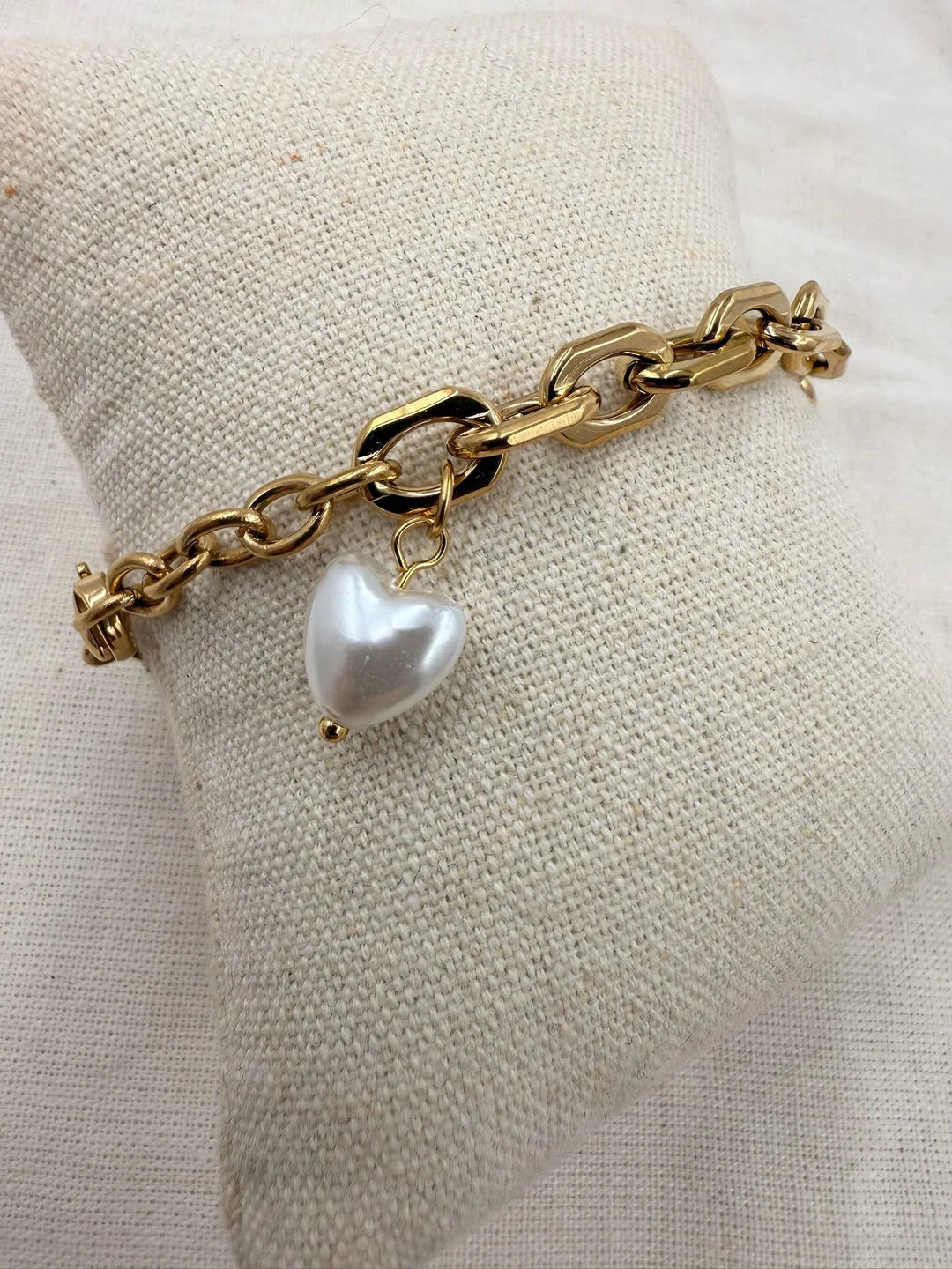 Nine - Heart pearl Bracelet - Stilkompagniet.dk