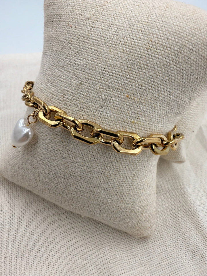 Nine - Heart pearl Bracelet - Stilkompagniet.dk