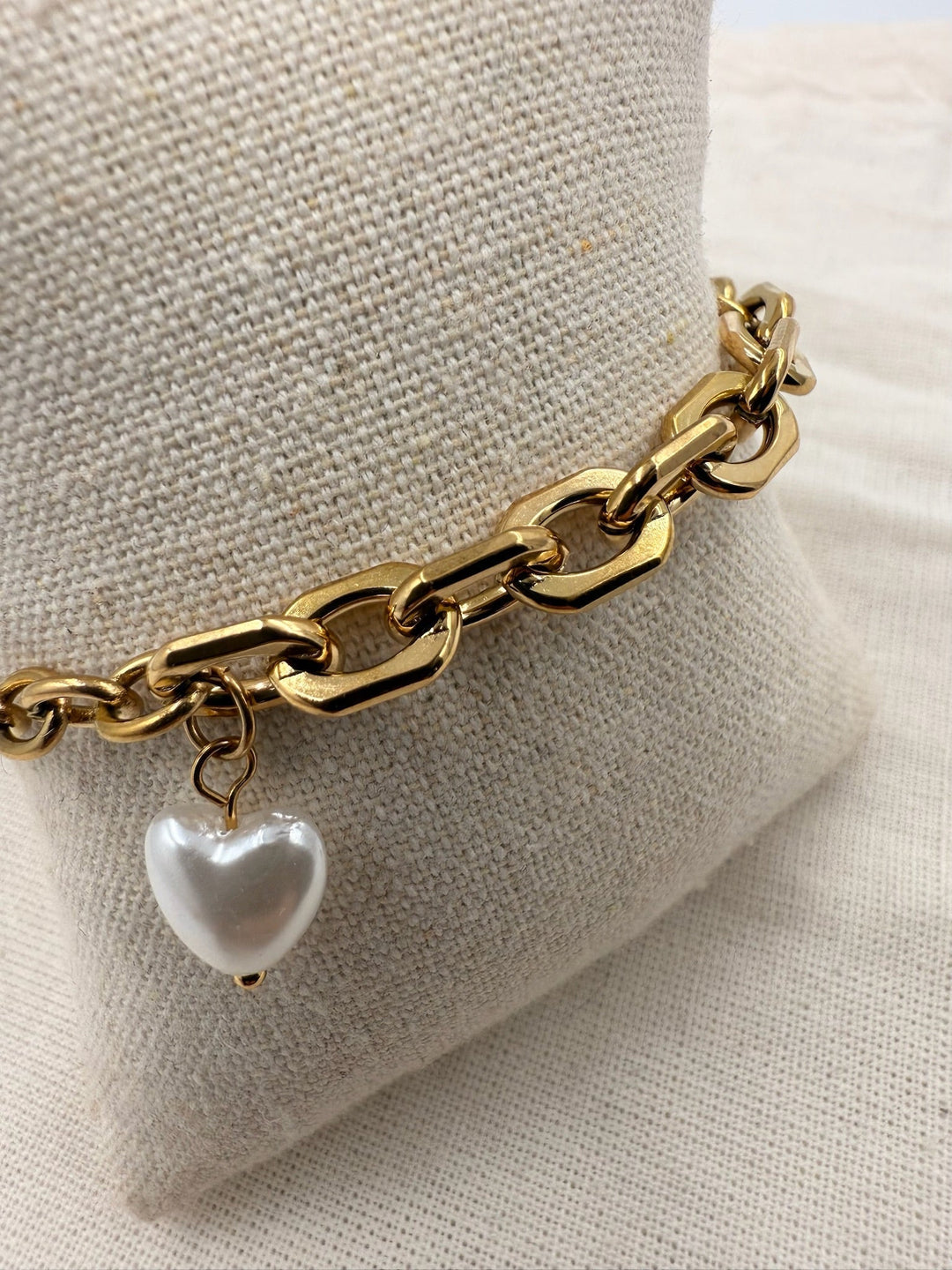 Nine - Heart pearl Bracelet - Stilkompagniet.dk