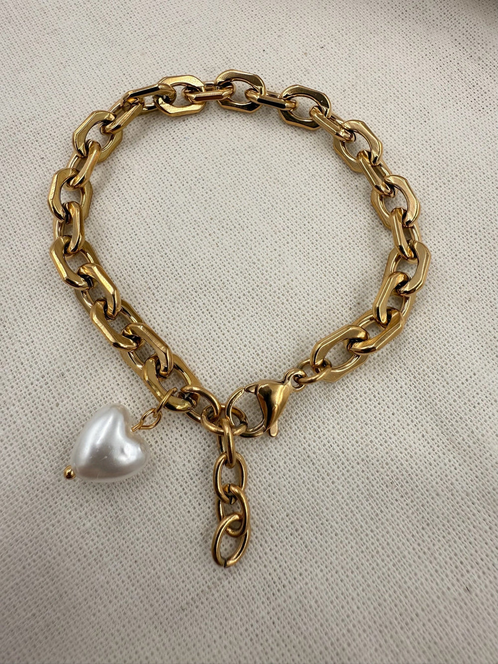 Nine - Heart pearl Bracelet - Stilkompagniet.dk