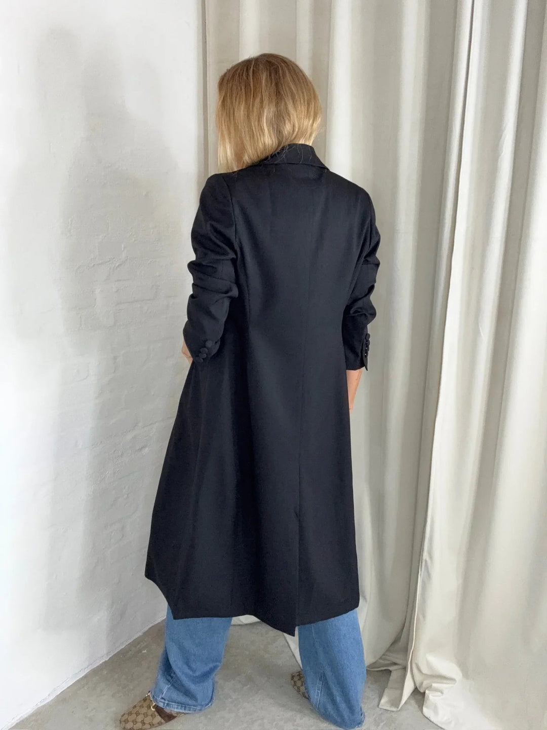 Sassy Copenhagen - Blazer trenchcoat - Sort - Sia - Stilkompagniet.dk