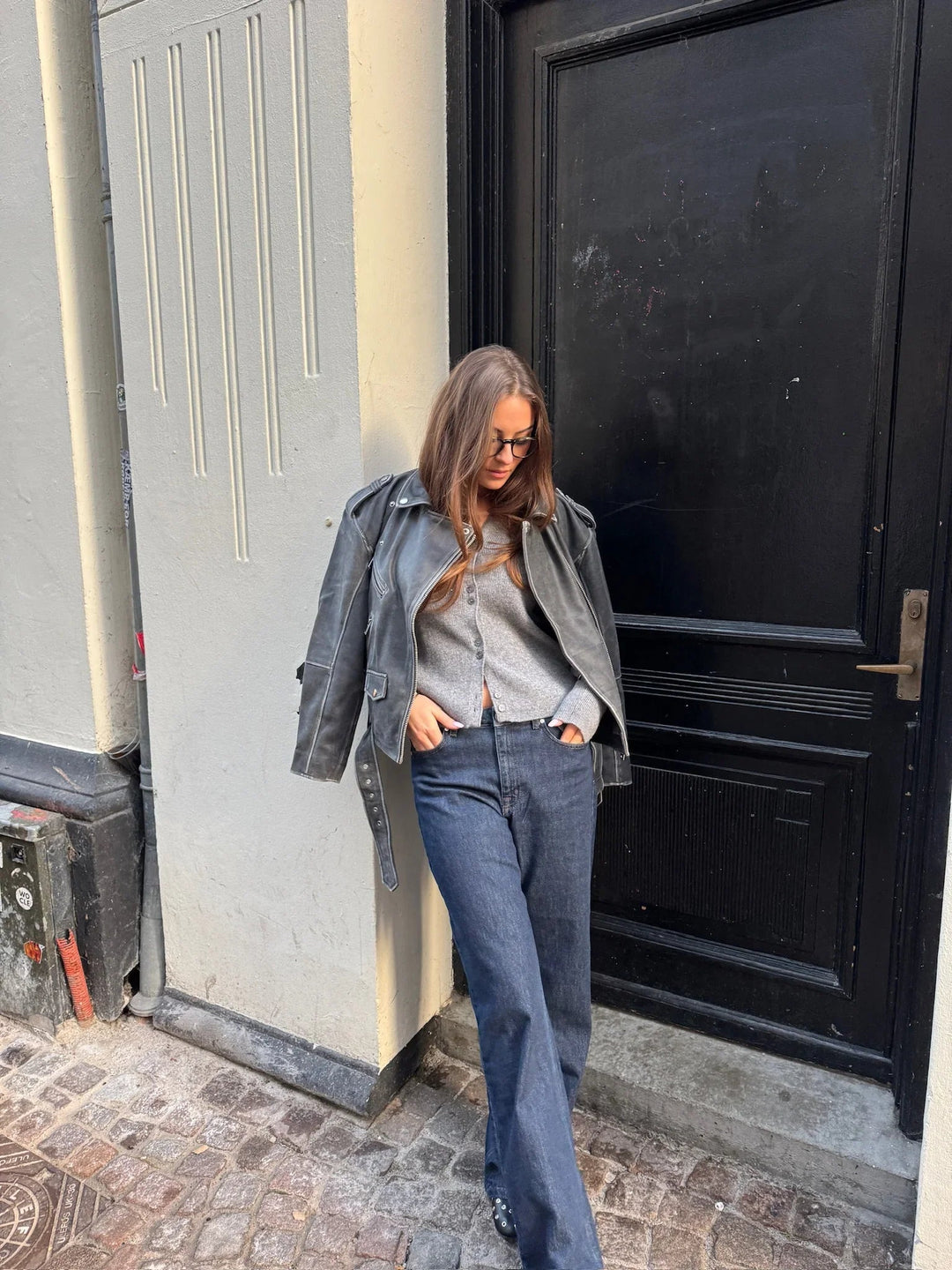 Læderjakke - Grey - MWGilo - MY ESSENTIAL WARDROBE - Stilkompagniet.dk