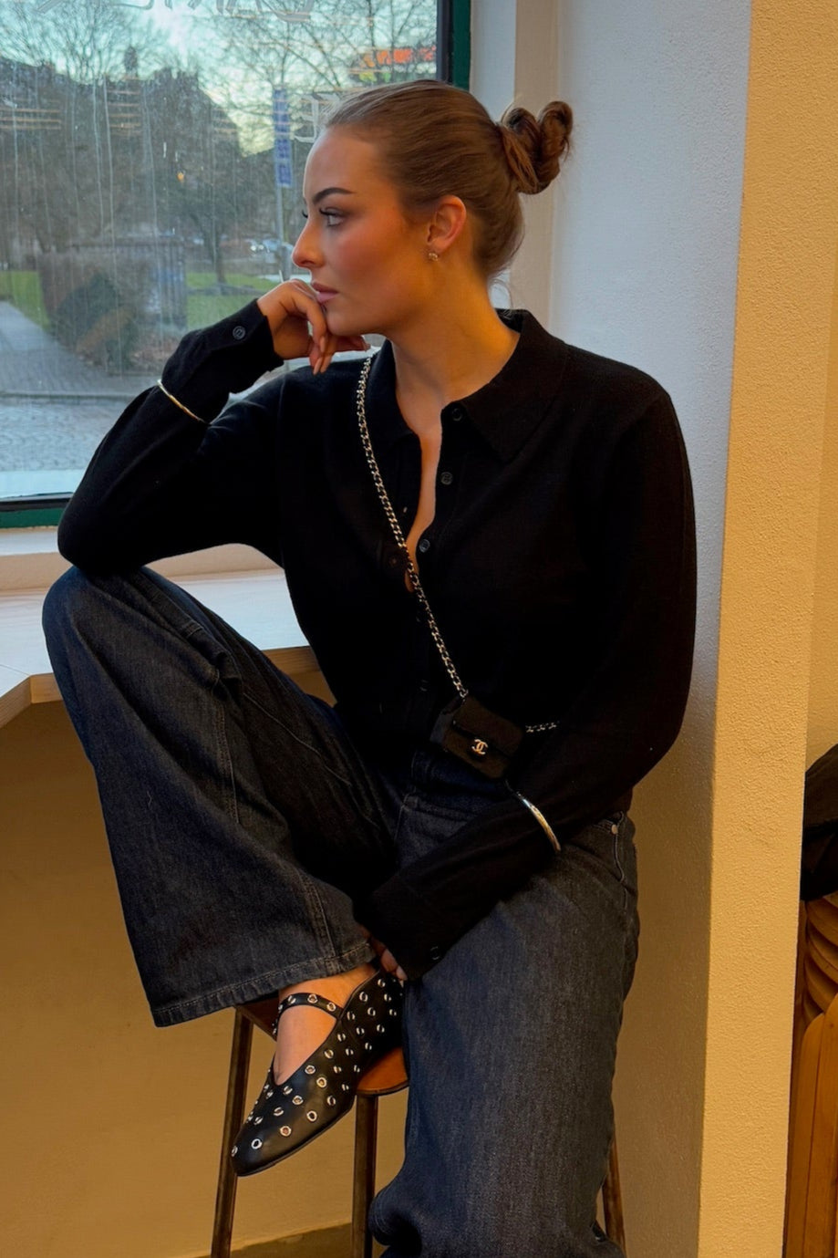 Sassy Copenhagen - 100% Cashmere polo - Sort - Samara sss - Stilkompagniet.dk