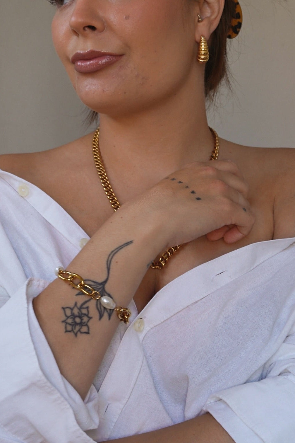 Nine - Pearl Chain Bracelet - Stilkompagniet.dk