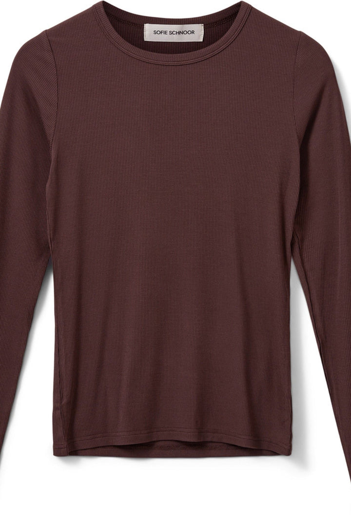 Sofie Schnoor - T-shirt - Dark Plum - Petricia