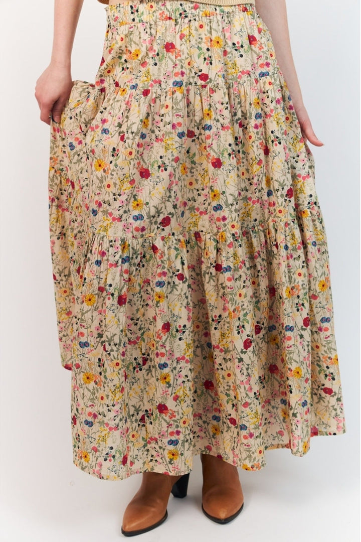 Lollys Laundry - Nederdel - Flower Print - Sunsetll