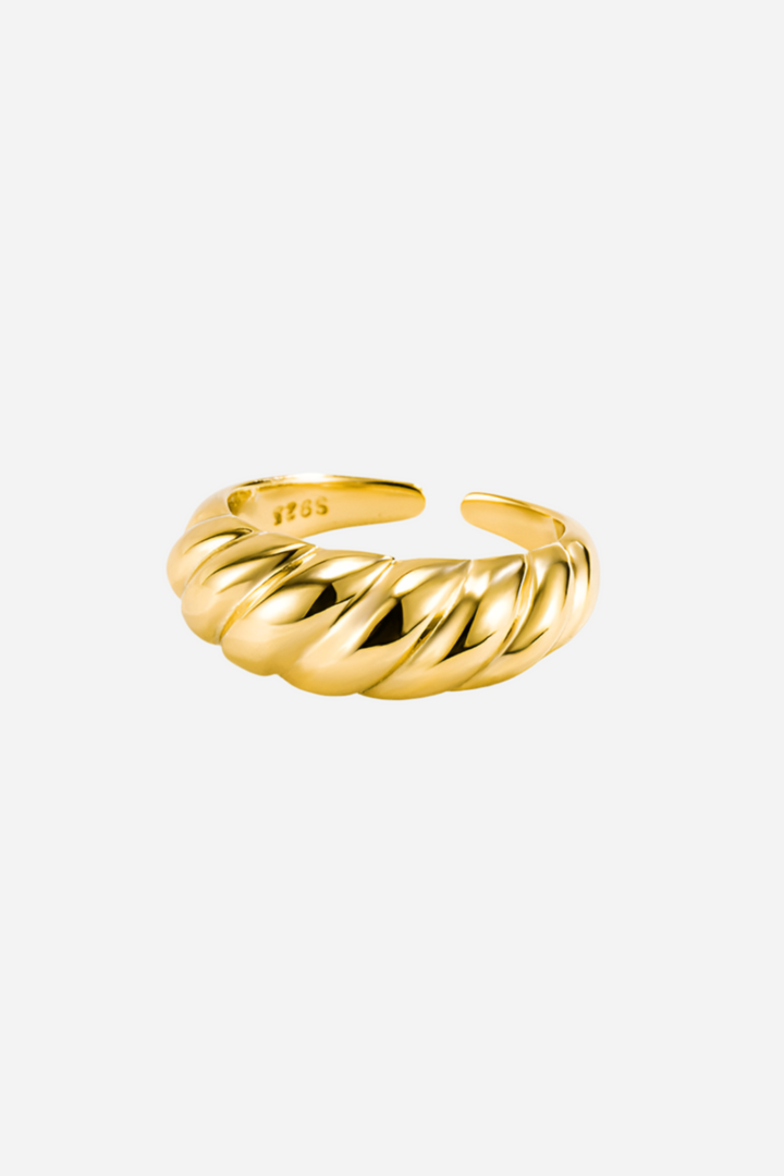 Andcopenhagen - Ring - 18 karat guldbelagt 925 sterlingsølv - Curly - Stilkompagniet.dk