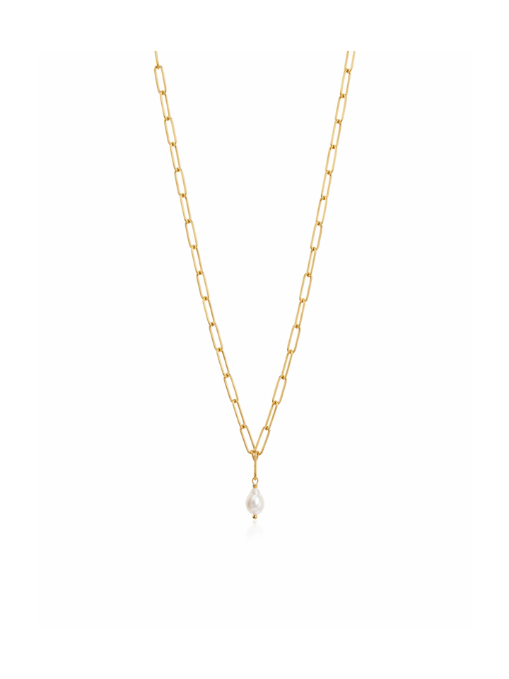 Andcopenhagen Jewelry - Halskæde - Guldbelagt - Dubai Chunky med Baroque perle