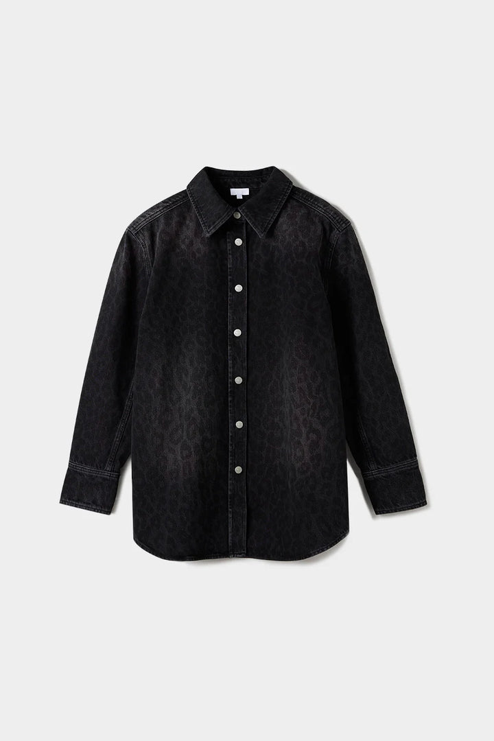 Lala Berlin - Denimskjorte - Leo Washed Black - Lala Overshirt 1