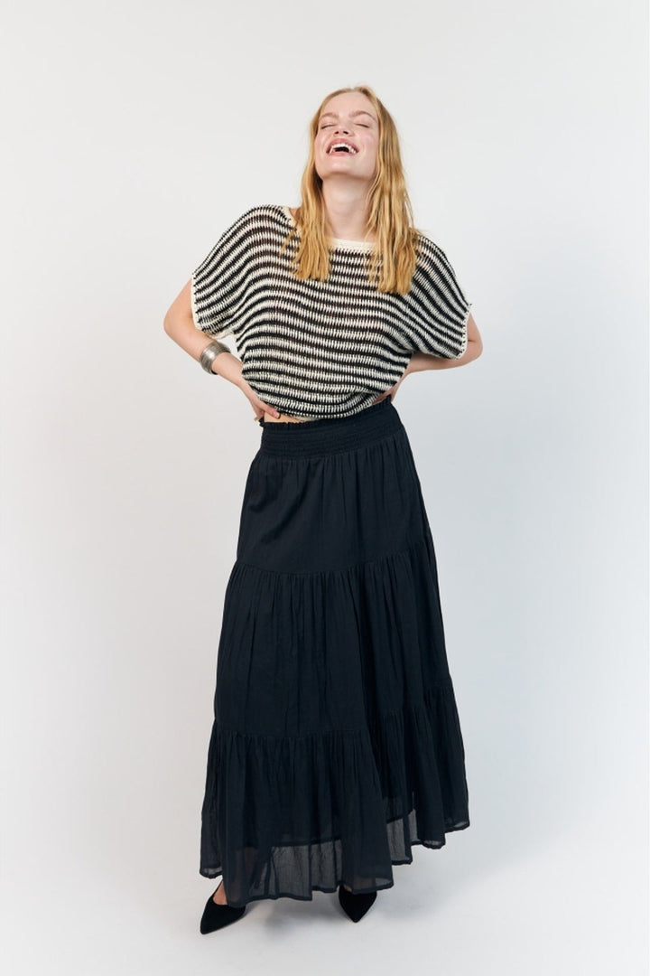 Lollys Laundry - Nederdel - Washed Black - DiamondLL
