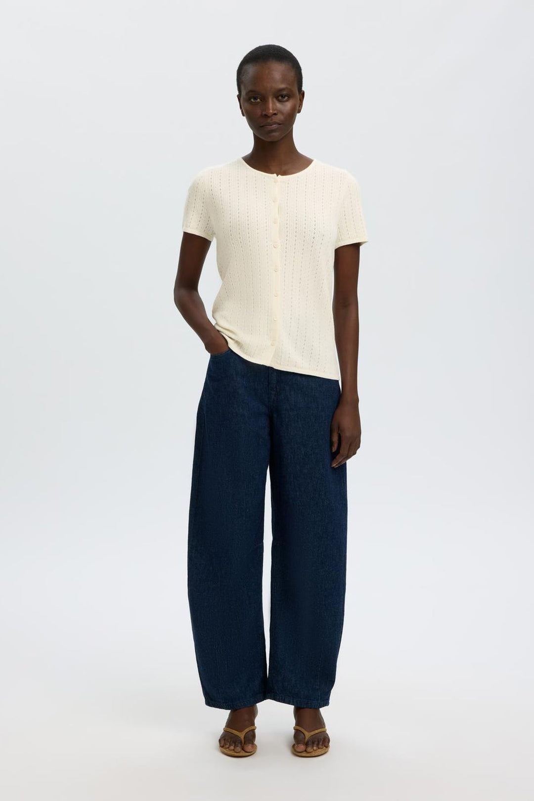 Selected Femme - Cardigan - Egret - Helle Pointel