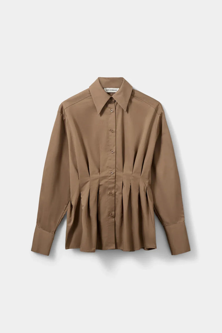 Sofie Schnoor - Skjorte - Middle Brown - Mikrasw Fitted