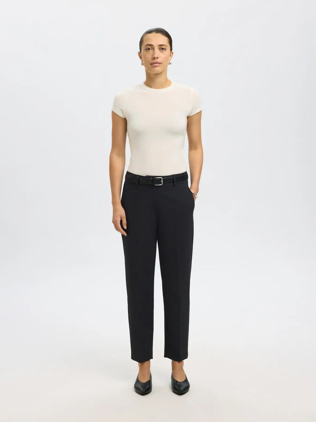 Selected femme - Bukser - Sort - Rita-Ria MW cropped