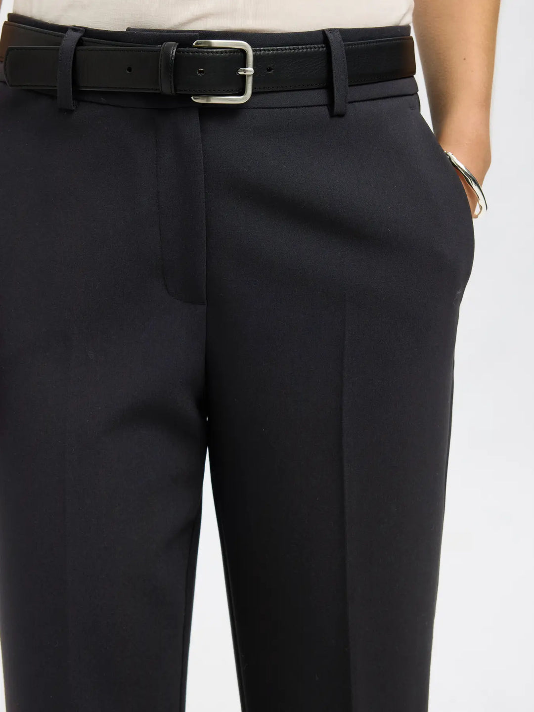 Selected femme - Bukser - Sort - Rita-Ria MW cropped