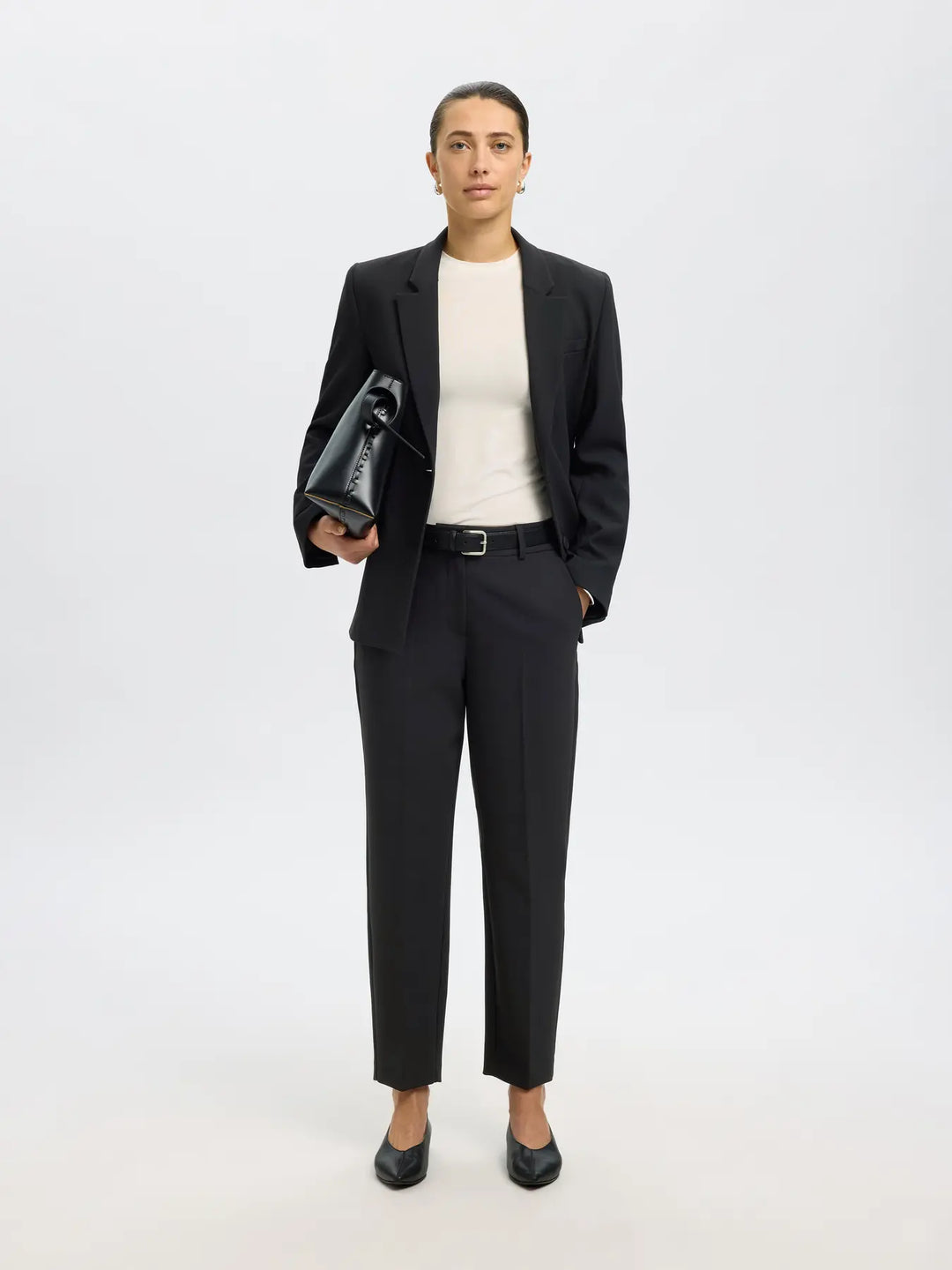 Selected femme - Bukser - Sort - Rita-Ria MW cropped