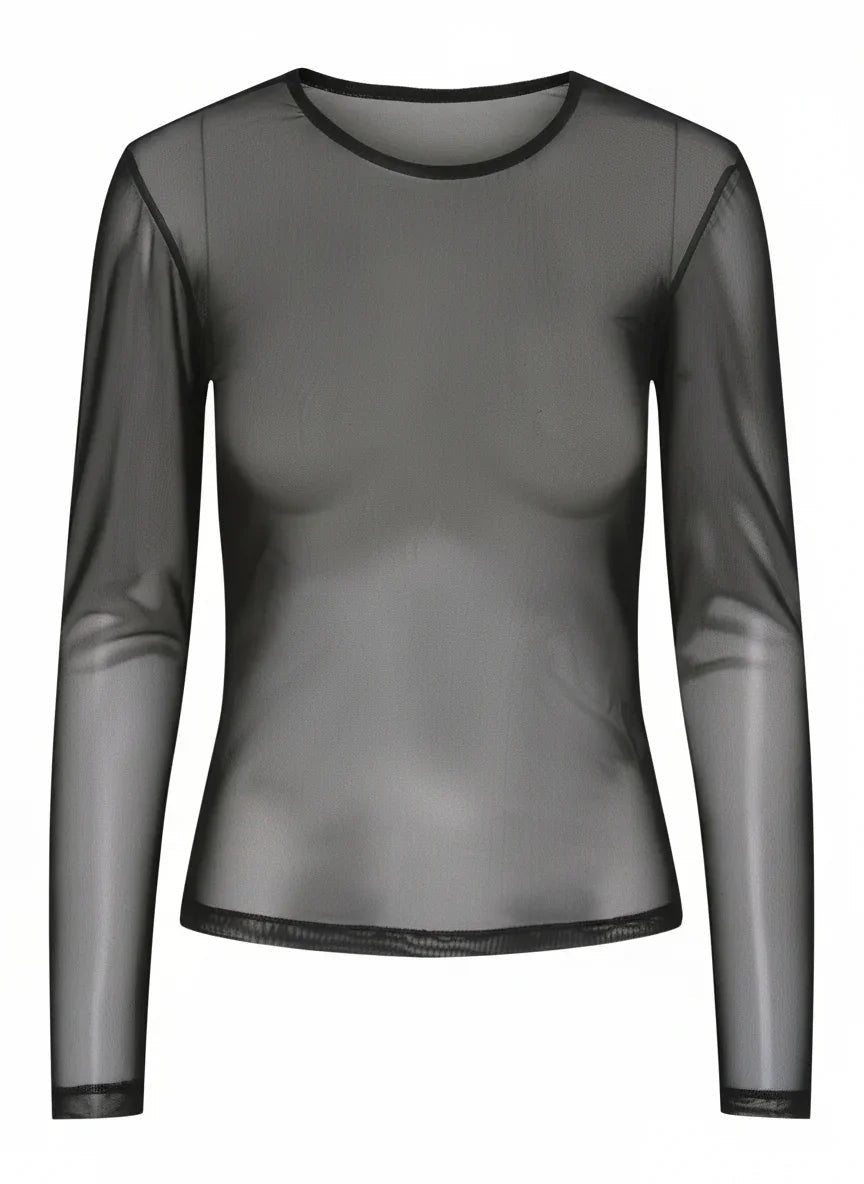 Sassy Copenhagen - Mesh bluse  - Sort - Lydie