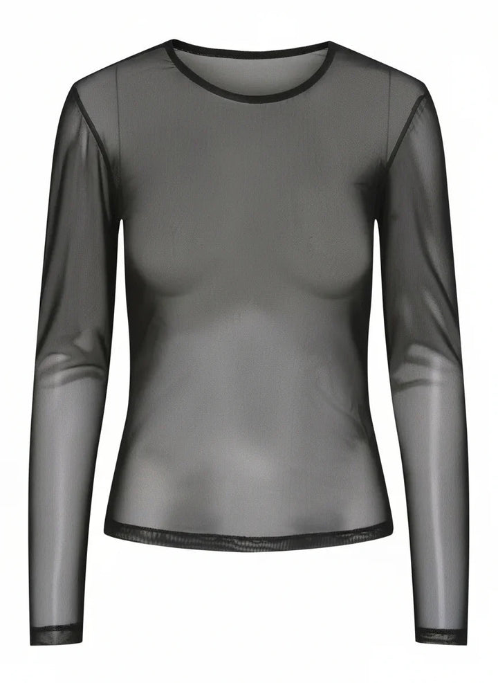 Sassy Copenhagen - Mesh bluse  - Sort - Lydie