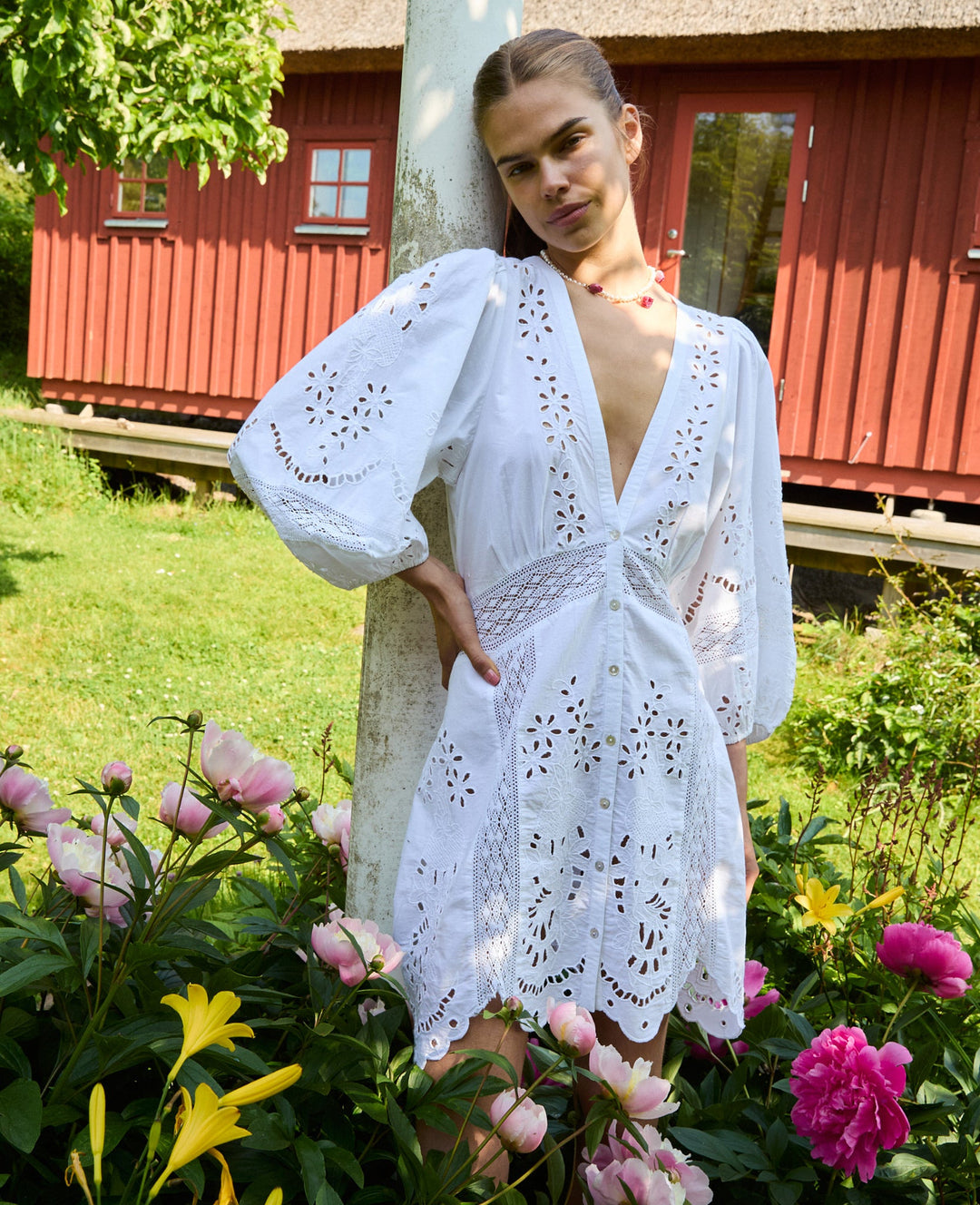 Sissel Edelbo - Kort Kjole - Ecru - Mila Short Dress