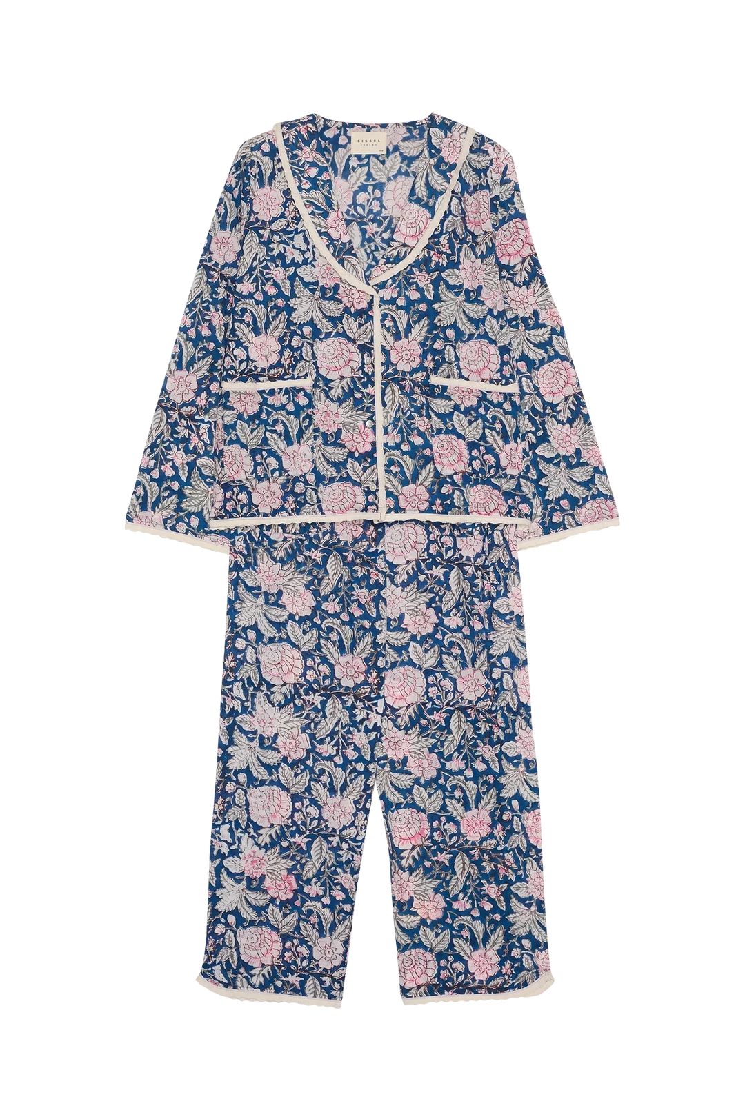 Sissel Edelbo - Nattøjssæt - Blue Blossom - Neva sss