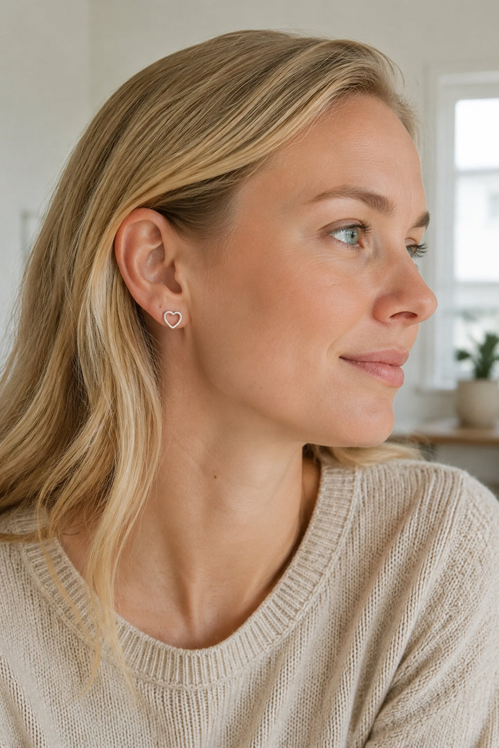 Nine - Heart Earrings