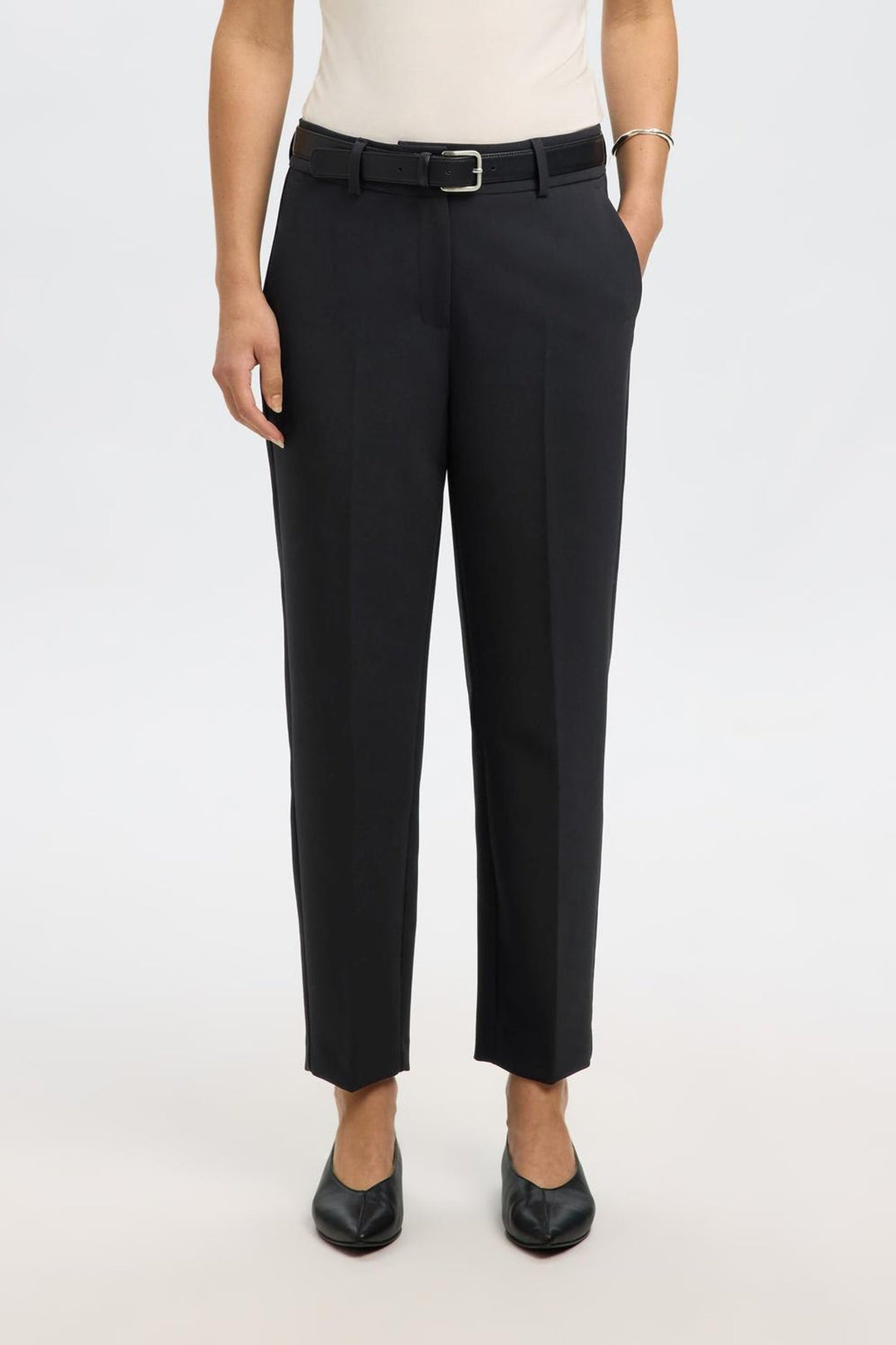 Selected femme - Bukser - Sort - Rita-Ria MW cropped