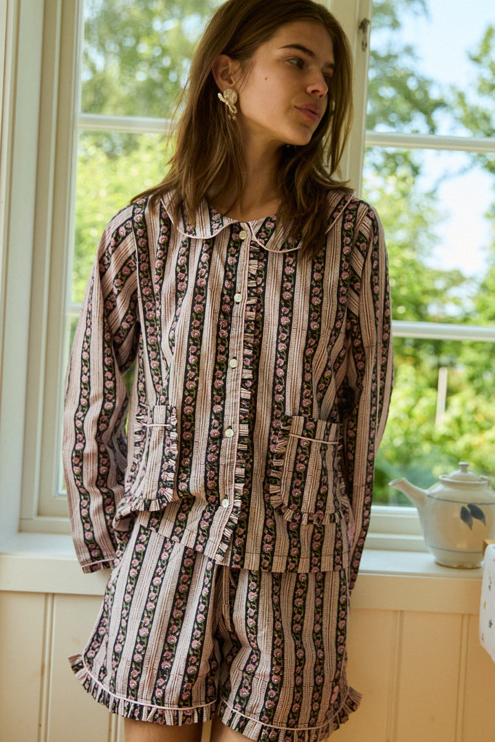 Sissel Edelbo - Nattøjssæt - Nuvena - Black Stripes