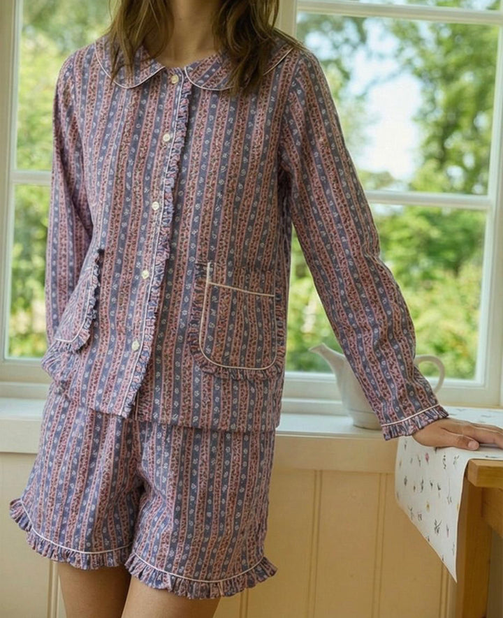 Sissel Edelbo - Nattøjssæt - Nuvena - Blue Stripes