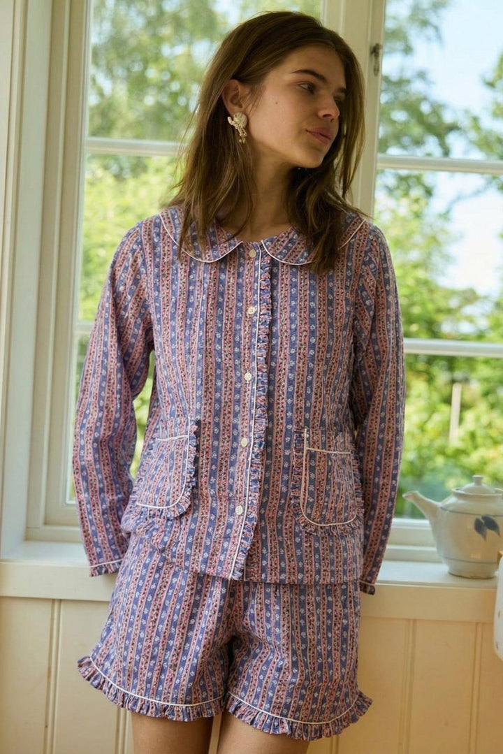 Sissel Edelbo - Nattøjssæt - Nuvena - Blue Stripes