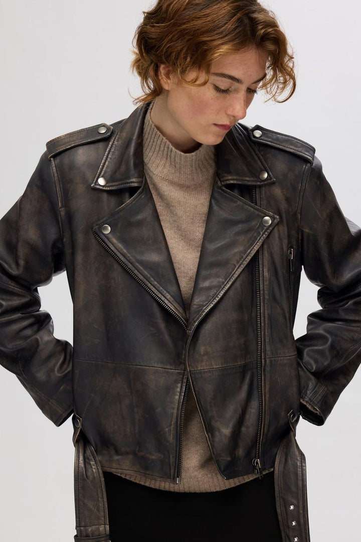 Selected Femme - Læderjakke - Black - Nana