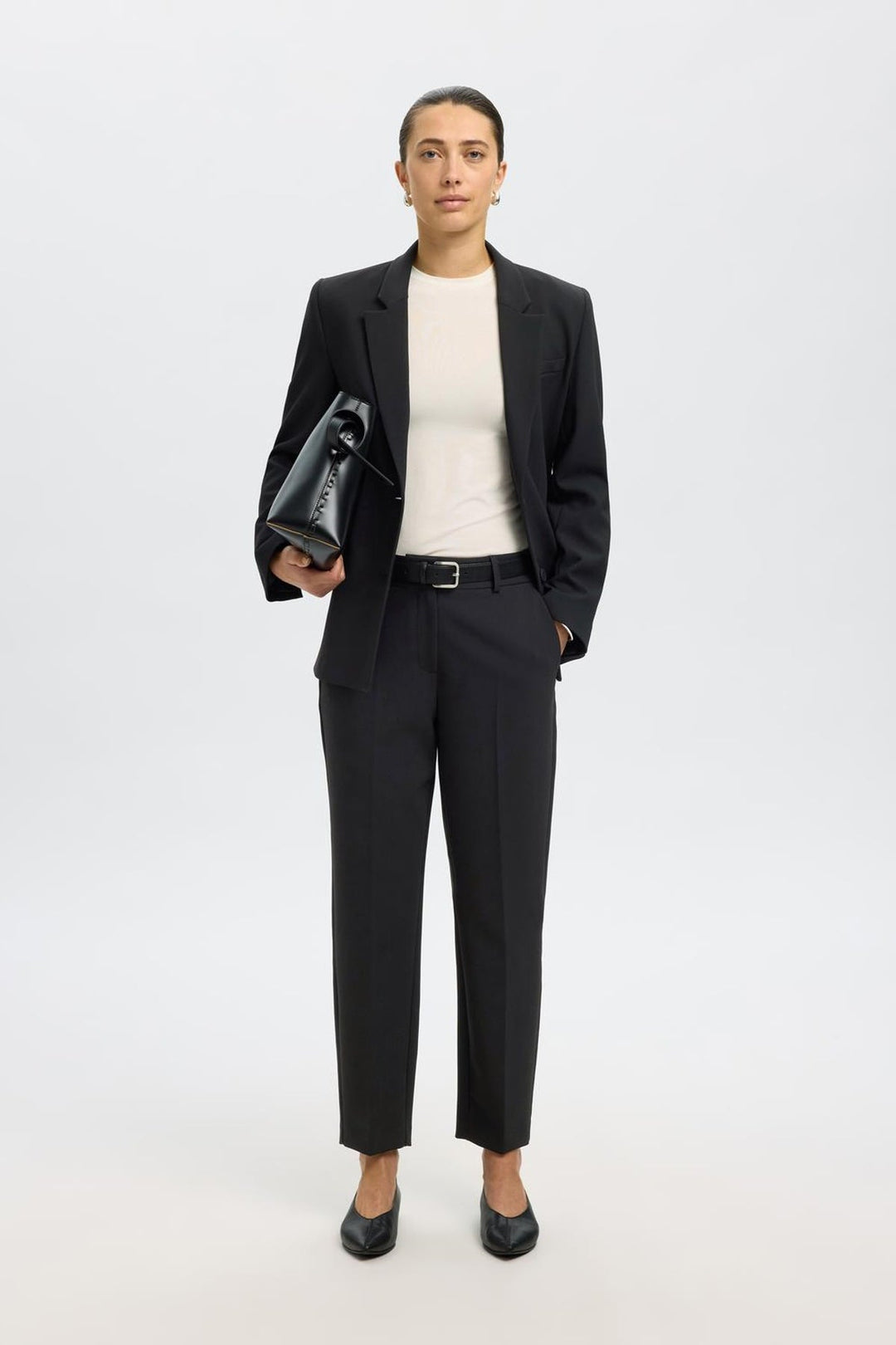 Selected femme - Bukser - Sort - Rita-Ria MW cropped