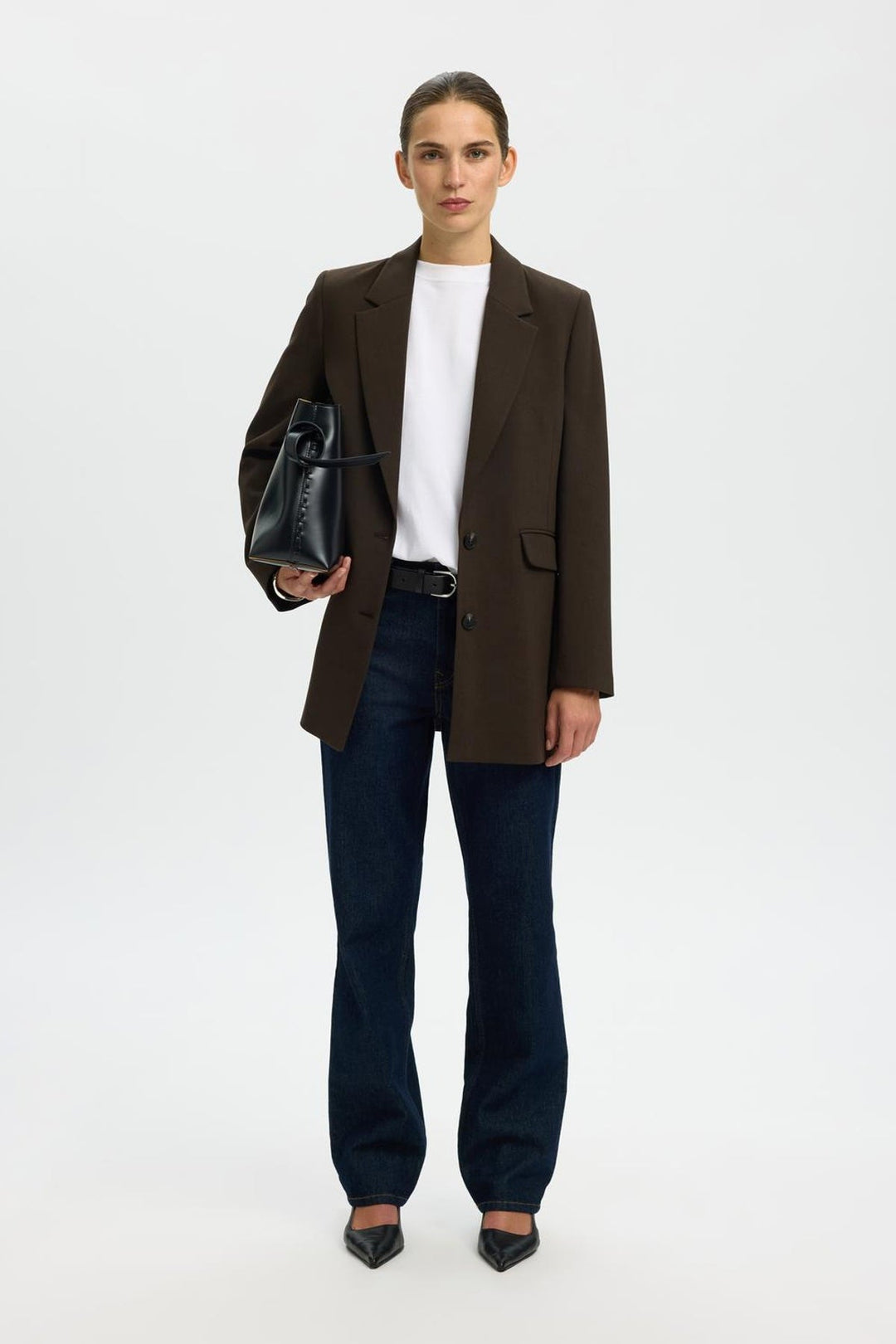 Selected Femme - T-shirt - Oversized Hvid - Colwoman
