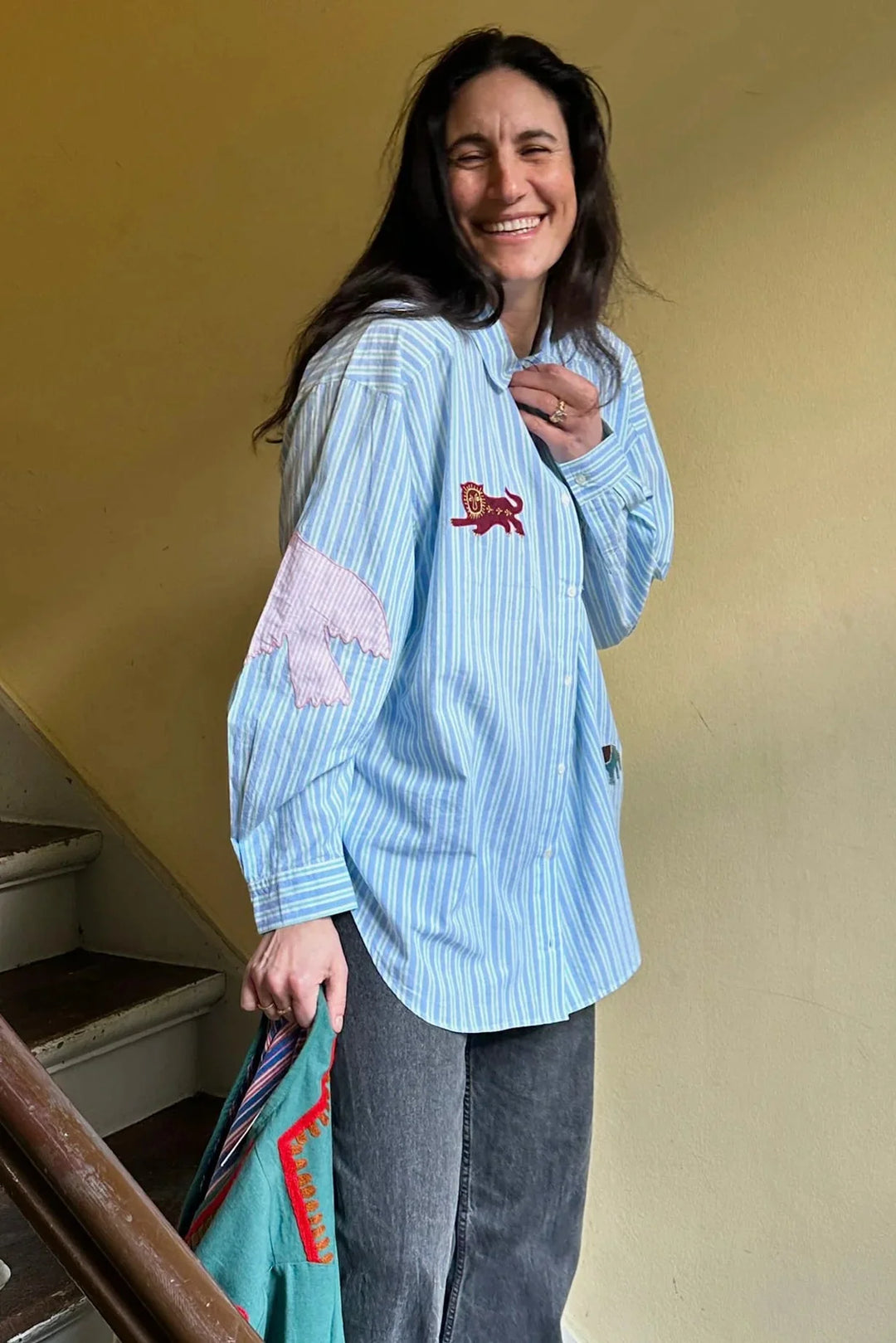 Sissel Edelbo - Skjorte - Green Stripes - Pil