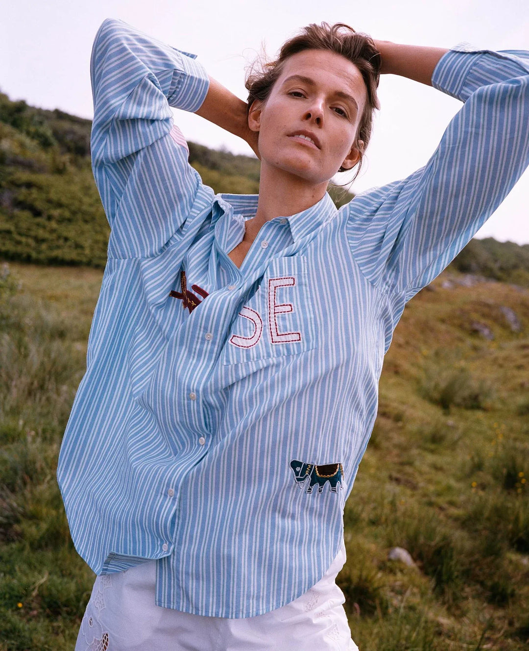 Sissel Edelbo - Skjorte - Green Stripes - Pil