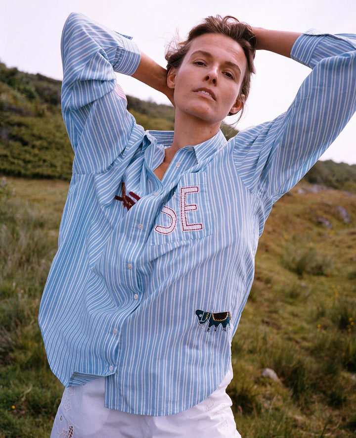 Sissel Edelbo - Skjorte - Green Stripes - Pil