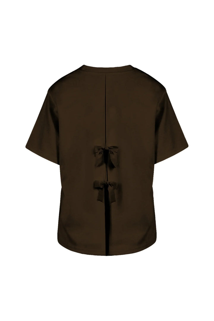 Coster Copenhagen - Blouse with bows - Brun - Bea
